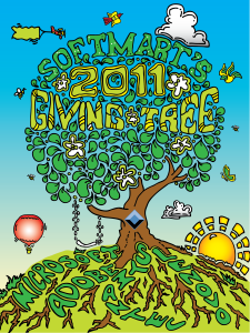 Giving Tree Retro Art Template