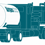 Airgas Nitrogen Truck Line Art