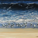 Beach Combers Oil Painting